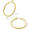 Kendra Scott Earrings | Tube Medium 30Mm Hoop Earrings In 18K Gold Vermeil