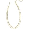 Kendra Scott Necklaces | Deliah Gold Multi Strand Necklace In Pastel Mix