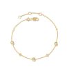 Kendra Scott Bracelets | Davie 18K Gold Vermeil Trio Delicate Bracelet In White Sapphire