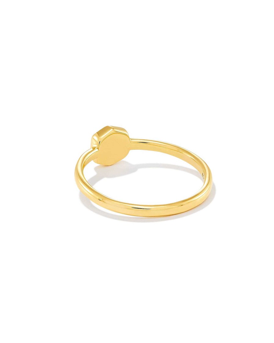 Kendra Scott Rings | Davie 18K Gold Vermeil Band Ring In Rainbow Moonstone