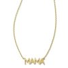 Kendra Scott Necklaces | Mama 18K Gold Vermeil Sparkle Pendant Necklace In White Topaz