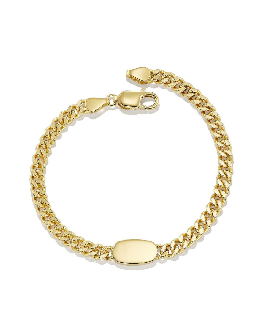 Kendra Scott Bracelets | Elaina Curb Chain Bracelet In 18K Gold Vermeil